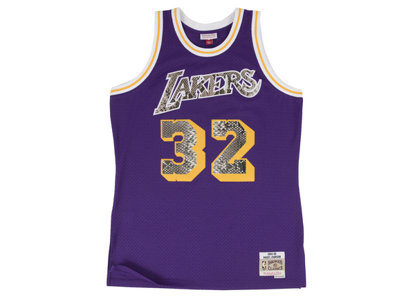 Mitchell & Ness Magic Johnson 1984-1985 Los Angeles Lakers Python Jersey (Away)