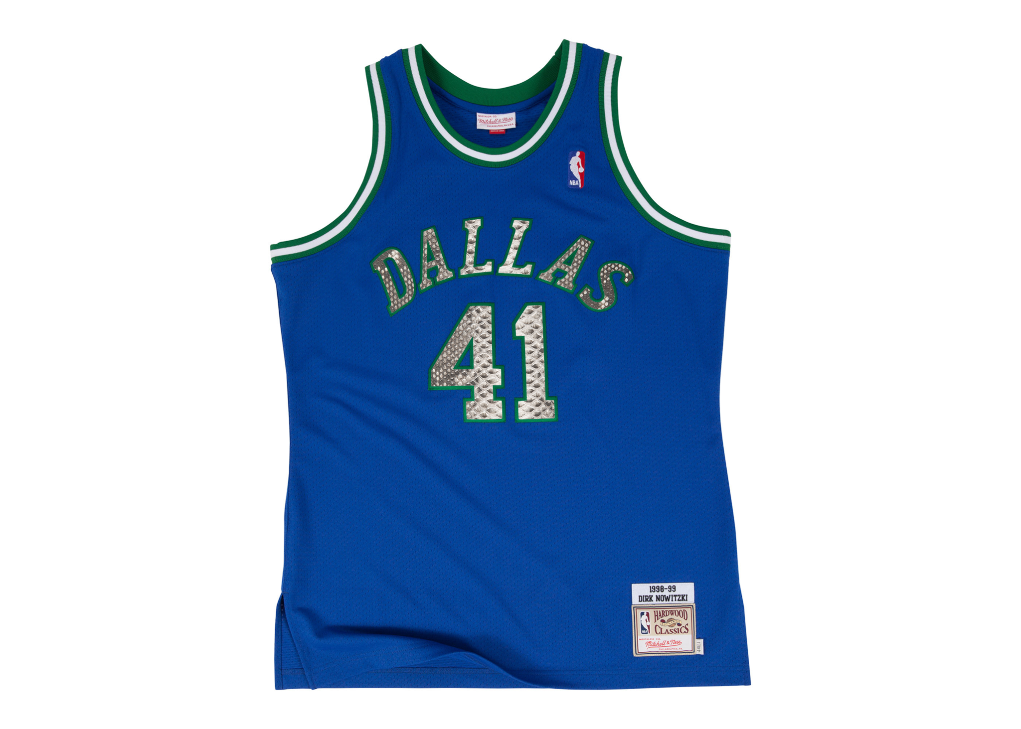 Mitchell & Ness Dirk Nowitzki 1998-1999 Dallas Mavericks Python Jersey