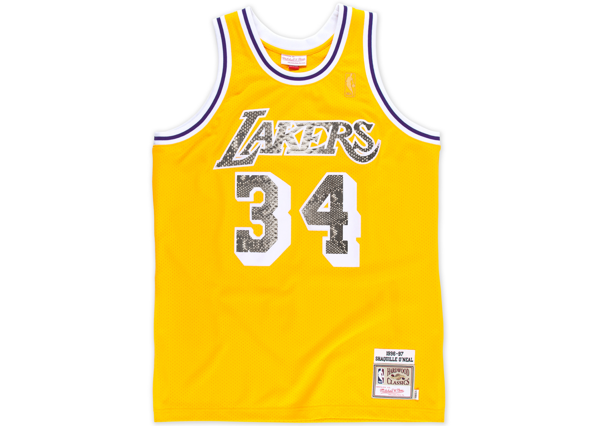 Mitchell & Ness Shaquille O'Neal 1996-1997 Los Angeles Lakers Python Jersey