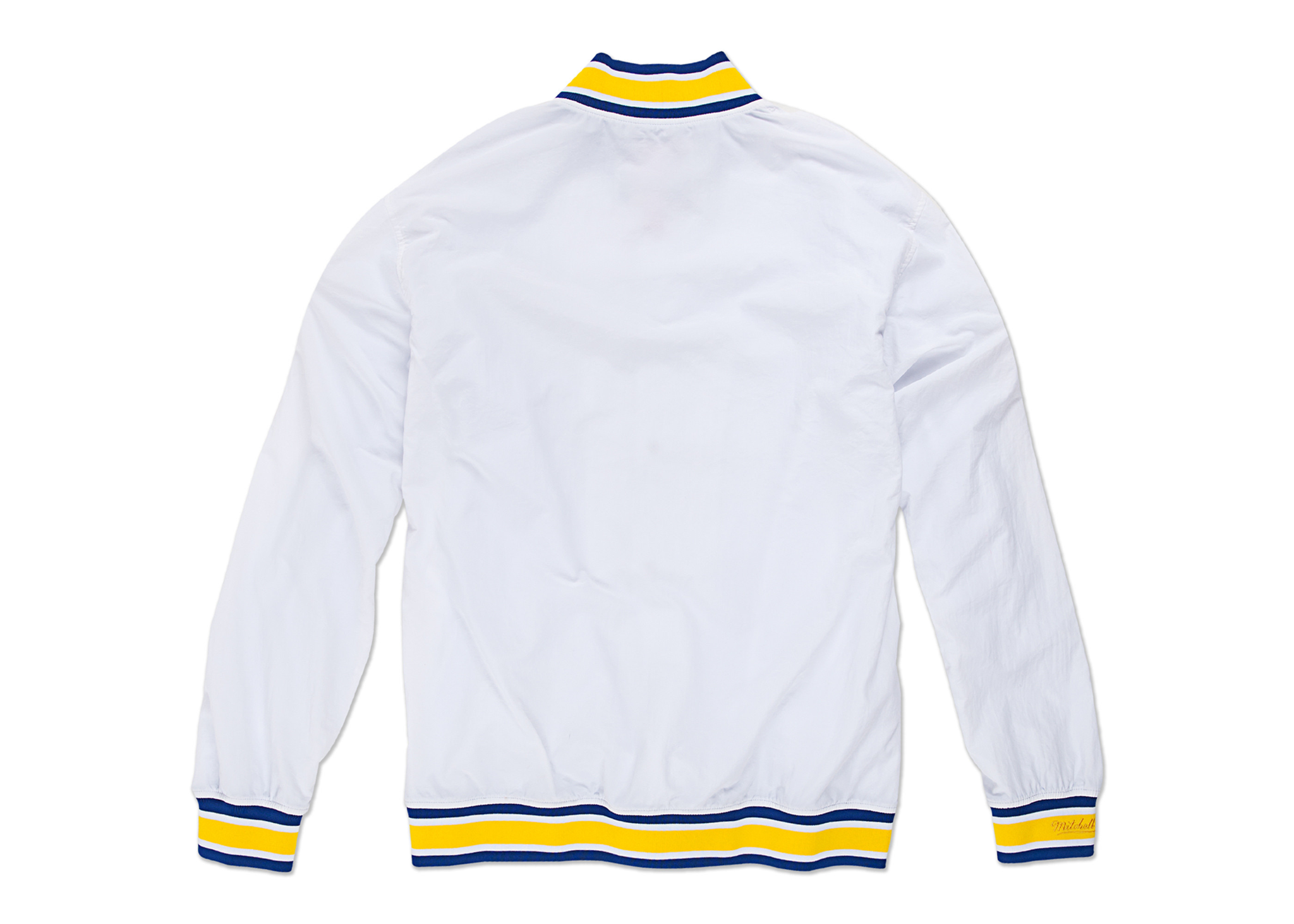 Mitchell & Ness Golden State Warriors "Nothing But Net" Python Warm Up Jacket (White)
