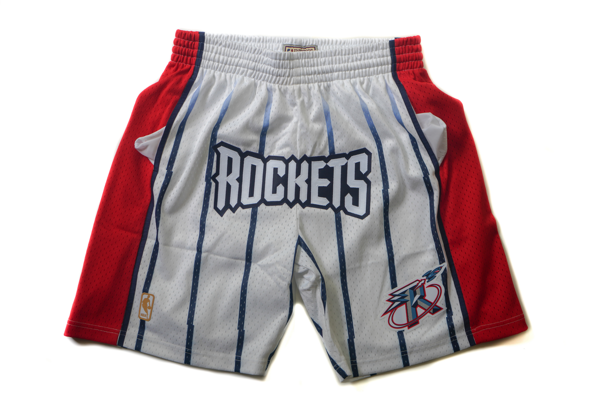Mitchell & Ness Houston Rockets White Swingman Shorts